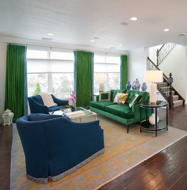 Colorful and chic living room